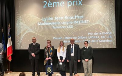 Deuxième prix national de la Fédération André Maginot.     Lauryne RATINET- Collège Auzances 23-